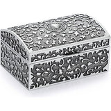 Rechthoekige sieradendoos, metalen sieradendoos, sieradendoos, sieradendoos, rechthoekig, voor sieraden van vrouwen, ring, sieradenopslag, cadeau voor Moederdag en bruiloft, verjaardag