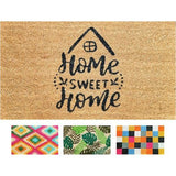 Voetmat kokos, vloermatten voor binnen en buiten, deurmat voor buiten, vuilvangmat binnen, kokosmat 40 x 70 x 1,5 cm (Sweet Home)