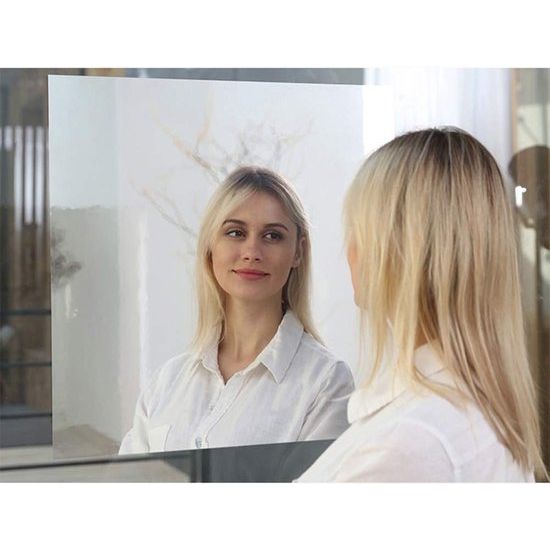 2 stuks spiegelplaten zelfklevende flexibele spiegelmuurstickers niet-glazen spiegelstickers rolspiegelstickers voor huisdecoratie (100x50cm)