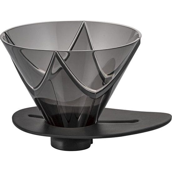 Koffiedruppelaar, maat 02, transparant zwart Coffee dripper, size 02, transparent black