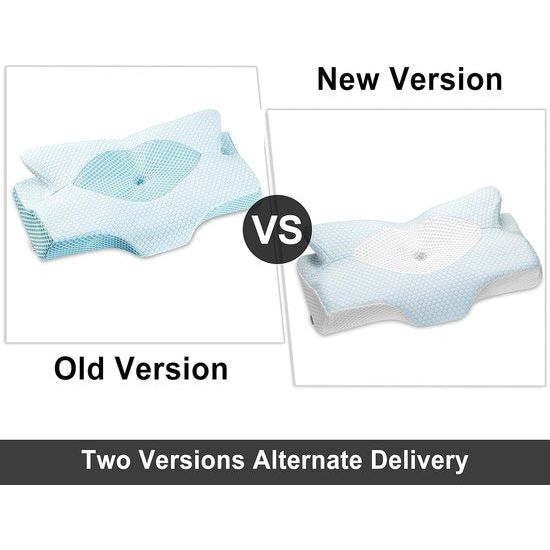 orthopedisch hoofdkussen van traagschuim afneembaar ergonomisch nekkussen voor nek- en schouderpijn, neksteunkussen, 70 x 42 x 14 cm & meer zacht