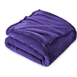 Knuffelige, donzige deken, 210 x 240 cm, XXL fleece bank- en bankdekens, superzacht, als banksprei, paars 2