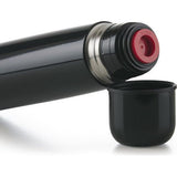 Thermosfles 500 ml, BPA-vrije thermoskan voor warm en koud, lekvrije thermosfles 500 ml, roestvrij staal, thermosfles met beker, thermoskan 500 ml, isoleerkan, zwart