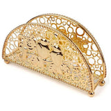 Metal Napkin Holder, Storage Box for Fabric with Different Grid Shapes, Gold Napkin Stand for Home, Table, Party, Wedding, Picnic