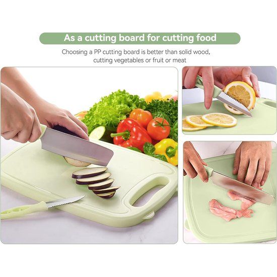 Multifunctionele snijplank, 9-in-1 opvouwbare snijplank, snijplankset met groentesnijder, draagbare afvoermand voor kampeeraccessoires, outdoor, festivals