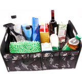 Grote kofferbaktas van polyester, 57 x 35 x 30 cm, auto-organizer met klittenband, accessoire voor kofferbak, opvouwbare tas, boodschappentas, opvouwbaar box-organizersysteem, draagtas