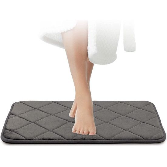 Badkamertapijt donkergrijs 40 x 60 cm, easy care traagschuim badmat, extreem absorberende badmat, douchemat, antislip wasbaar, badtapijt badkamertapijt beige 50 x 80 cm,