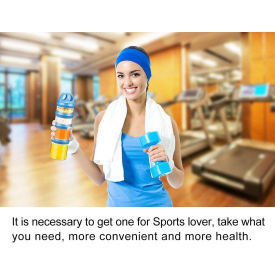 Snack Container, Stapelbare container Snack Tower 4-delige draaisluiting voor het bewaren van melk, snacks, blauw 916 ml