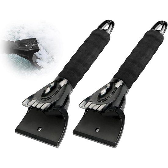 IJskrabber voor de auto, 2 stuks, met comfortabele zachte grip, professionele duurzame sneeuwschep voor autoruiten, vorst en ijs