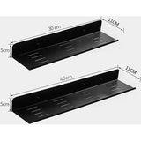 Bestdon douchemand zonder boren - doucheplank zelfklevend in een set van 2 metalen doucheplank, badkamerplank voor badkamer, slaapkamer, keuken, zwart, lengte 30/40cm