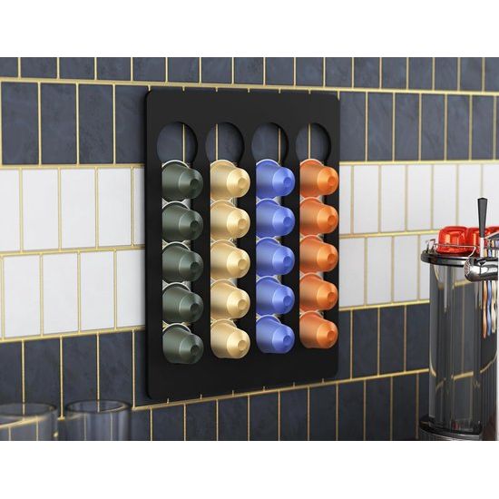 capsuledispenser, capsulestandaard, houder, wandhouder zonder boren