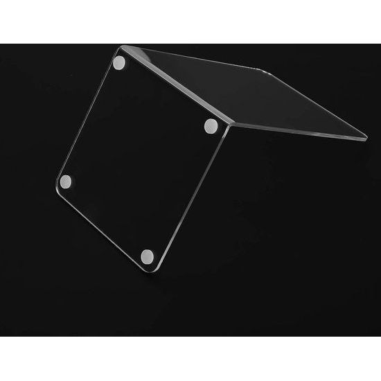 4 Pairs Clear Acrylic Bookends for Shelves, Transparent Bookends, Heavy Duty Book Ends and Desktop Organiser, Plexiglass Bookends Book Stopper