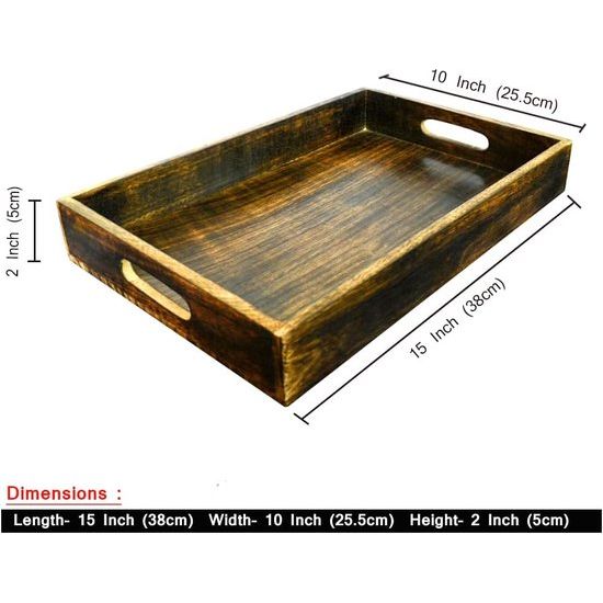 Decoratief houten dienblad voor het serveren van snacks, fruit, handgesneden, eenvoudig ontwerp, huiskeukengeschenken