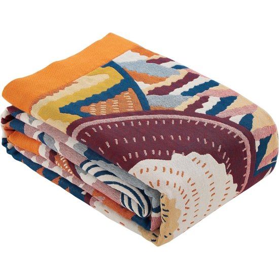 Deken,Katoenen gaasdoek: de boho-deken voelt zacht aan en is goed ademend