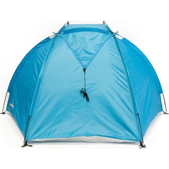 Helios Air Strandtent, met uv-bescherming, 80 en afsluitbaar raam, strandtent voor op reis, blauw