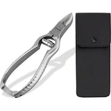 Professionele nageltang voetnageltang nagelschaar roestvrij gebogen snijvlak voetverzorging nagelknipper nagelknipper voor manicure en pedicure incl. etui (12 cm, nageltang)