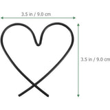 Hartvormige metalen wanddecoratie, muurkunst en wandbord, hangende ornamenten voor Valentijnsdag, bruiloft, slaapkamer en woonkamer decoratie. Set van 3 stuks in het zwart.