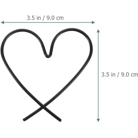 Hartvormige metalen wanddecoratie, muurkunst en wandbord, hangende ornamenten voor Valentijnsdag, bruiloft, slaapkamer en woonkamer decoratie. Set van 3 stuks in het zwart.