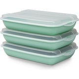 Stapelbare voedselbox en worstbox, set van 3, koelkastworstbox van kunststof