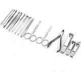 15 stuks roestvrij stalen manicure pedicure set nagelknipper cleaner nagelriem verzorgingsset - perfecte nagelschaar gereedschapsset voor professioneel en dagelijks gebruik