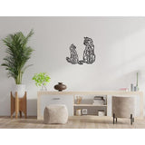 40x26cm en 30x18cm in zwart | Wanddecoratie hout kat wandversiering deco Wall Art decoratieve ornamenten muurkunst hangende decoratie Made Europe