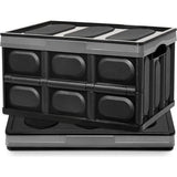 2 stuks 55 l professionele vouwbox transportbox opbergdoos met deksel en handgreep van kunststof, herbruikbaar