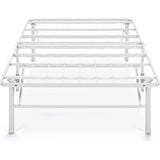 Lattenbodem, 35 cm, zonder montage, metalen bedframe, eenvoudige montage, opbergruimte onder het bed, 100 x 200 cm, wit