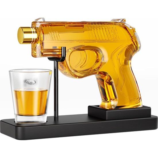 Whiskey karaf set met glazen voor mannen, unieke verjaardagscadeaus, ideeën voor mannen, papa, cool militair cadeau, coole borreldispenser voor bar, drinkfeest