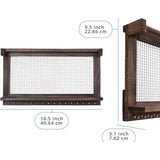 Boho Chic Jewellery Organiser Wall Mount with Detachable Bracelet Bar, 1 Shelf and 16 Hooks - Perfect Storage for Earrings, Necklaces and Bracelets - Jewellery Display