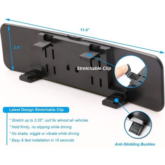 Autospiegel,30 x 7,5 cm groot