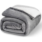 Knuffeldeken, pluizige bankdeken, dikke woondeken voor bank, fleece dekbed voor winter, wasbaar, fleecedeken, Tedi outdoor, 220 x 240 cm