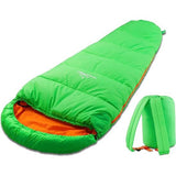 Kinderslaapzak - draagbare als een rugzak - slaapzak voor kinderen (175 x 70 x 45 cm) - outdoor, irritant, camp, mummieslaapzak, licht en compact - 100% katoen binnenvoering