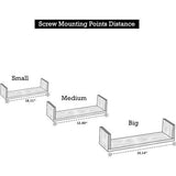 Rustieke zwevende plank in U-vorm in vintage design - set van 3 - inclusief schroeven en pluggen - houten planken van landhuis voor slaapkamer, woonkamer en meer - rustiek design - wit