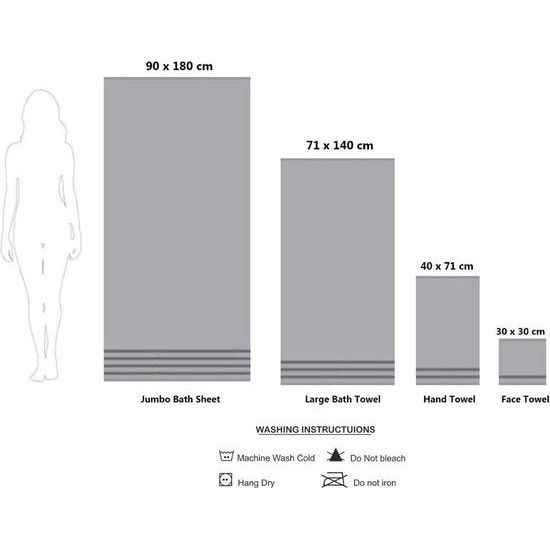 Solitaire handdoekenset, ontworpen in Denemarken, 600 g/m², hotel & spa, keuken & badkamer, Egyptische catoen, 6-delige set met 2 badhanddoeken, 2 handdoeken, 2 washandjes, marineblauw