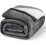 Knuffeldeken, pluizige bankdeken, dikke woondeken voor bank, fleece dekbed voor winter, wasbaar, fleecedeken, Tedi outdoor, 220 x 240 cm