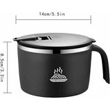 Instant Noodle Bowl, roestvrijstalen pastakom, 900 ml, Bento Box, draagbaar, lekvrij, instant pastakom, rijstkom, voor voedsel, met deksel en deksel, soepkommen (klein)