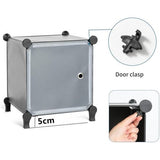 Insteekplank 6 kubussen opbergsysteem combinatieplanken met deuren plankkubus doe-het-zelf multifunctioneel reksysteem plank modulair voor woonkamer, slaapkamer, badkamer zwart