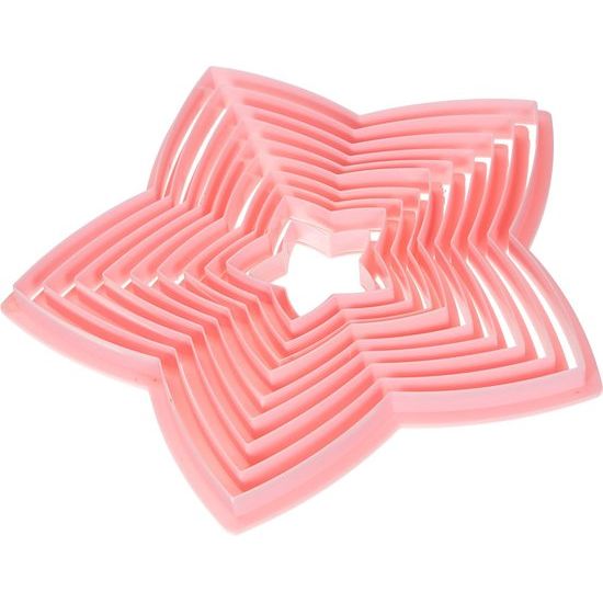 Sapin Set 10 Cortapastas ABETO, roestvrij staal, roze, 20 x 20 x 2 cm, eenheden