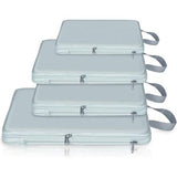 Kofferorganizerset, 4-delig, ultralichte pakketten, kofferpakketten, S/M/L/XL, inpakbare bussen, inpakbare bussen voor kledingbekers, als bagage-organizerset (donkergrijs)