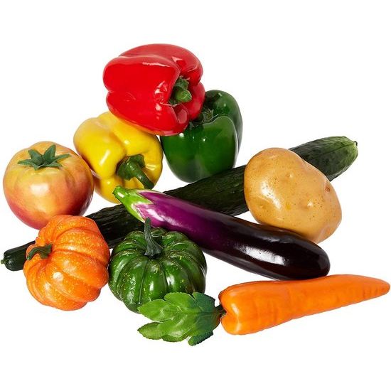 10 Pieces/Set Artificial Vegetables Simulation Vegetable Decoration Kitchen Home Decor Realistic Fake Vegetable Decor Set Photo Props
