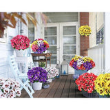 10 bundels kunstbloemen zoals echte balkon kunstbloemen buiten UV-bestendig weerbestendige kunstmatige balkonplanten balkonbloemen voor thuis vensterbank bruiloft decor (roze rood)