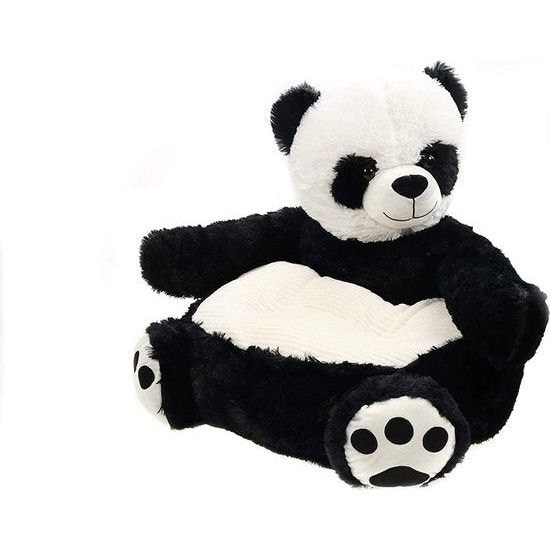 Fauteuil/stoel/bank/zitzak voor kinderen, dieren, zachte pluche hoes 50 x 50 x 45 cm (panda)