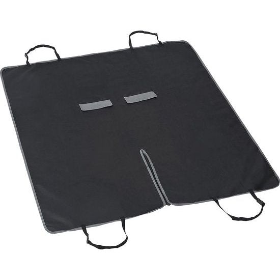 Autodeken voor de achterbank, ideaal voor het vervoer van honden, beschermmat voor de autostoel, waterdicht, incl. tas, 135 x 160 cm, zwart/antraciet