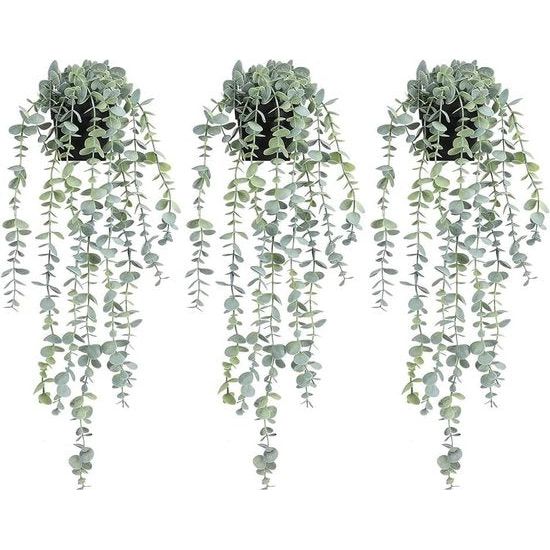 Kunstmatige hangplanten Eucalyptus Muurkamer Thuis Patio Binnen Buiten 3 stuks Kunstmatige hangplanten Eucalyptus Muurkamer Thuis Patio Binnen Buiten 3 stuks