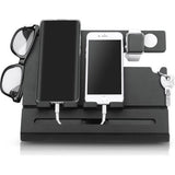 Houten Docking Station As Sleutelhouder Portemonnee Stand Horloge Organizer Mannen Vrouw Vader Verjaardagscadeau