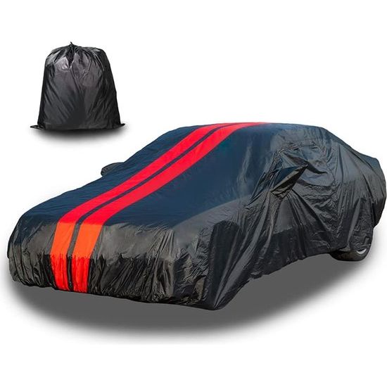 Hatchback combi autoafdekzeil, waterdicht, auto dekking, winter, waterdicht, vouwgarage, auto, afdekzeil, auto, autozeil, auto hielp, outdoor, prestatie, auto, zwart/rood