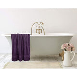 2-delige badhanddoeken, groot, van katoen, met hanger, saunahanddoeken, grote badhanddoeken, handdoeken 90 x 180 cm (pruim)