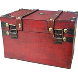 Wooden Treasure Chest Pirate Chest Small Wooden Treasure Chest with Lock Vintage Wood Treasure Chest with Lock Mini Treasure Chest for Decoration and Storage