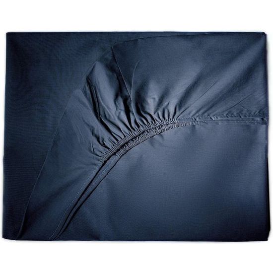 100% katoenen eenpersoonslakenset, eenpersoons hoeslaken 180 x 200 cm, bovenlaken 250 x 280 cm, 2 kussenslopen 50 x 80 cm - marineblauw