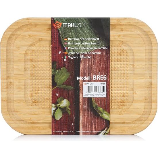 Mahlzeit Bamboe snijplank met antislip snijvlak snijplank hout met sapgoot serveerplank van bamboehout hout voor de keuken